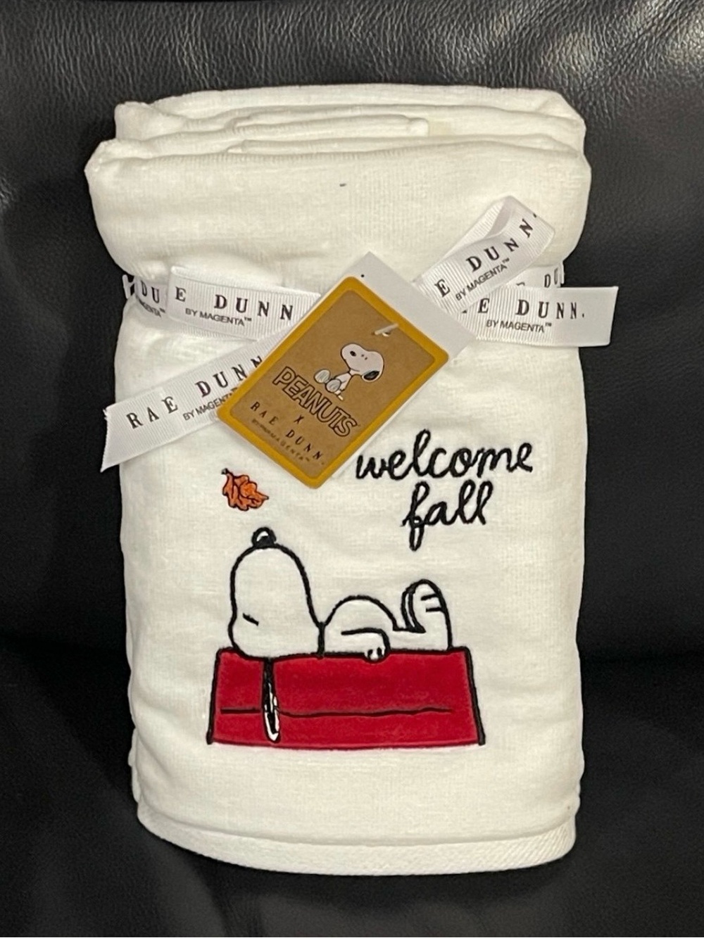 Thanksgiving Rae Dunn Peanuts Snoopy Hand Towels welcome fall
